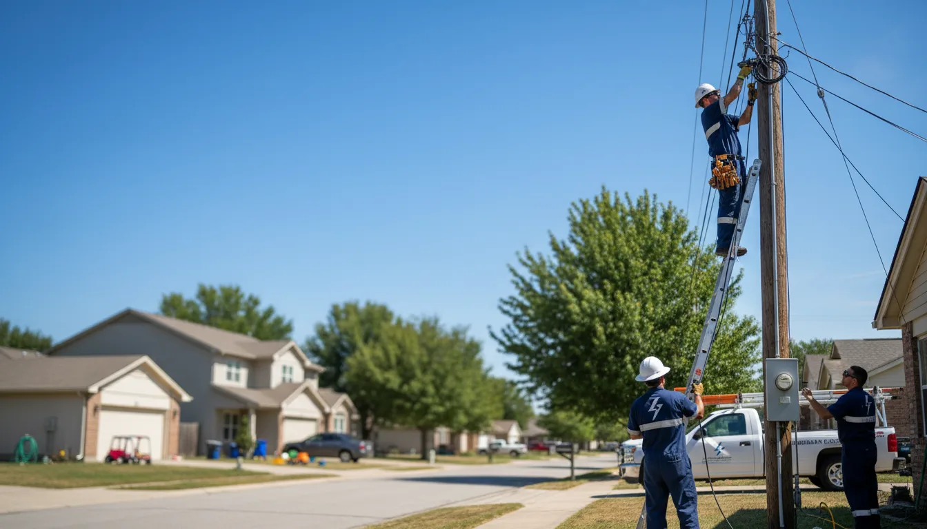 Residential electrician providing installation services in Hampton, CT
